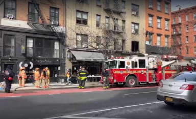 Fast-moving East Village fire kills senior: FDNY 16 East Village fire scene